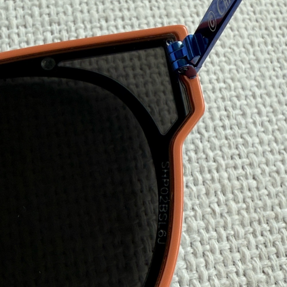 CHRISTIAN DIOR SCULPT Blue Green Mirrored Cat Eye Sunglasses AUTHENTIC - Picture 7 of 11